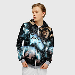 Толстовка 3D на молнии мужская Solo leveling, цвет: 3D-меланж — фото 2