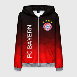 Толстовка 3D на молнии мужская ФК БАВАРИЯ BAYERN МЮНХЕН, цвет: 3D-меланж