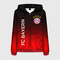 Толстовка 3D на молнии мужская ФК БАВАРИЯ BAYERN МЮНХЕН, цвет: 3D-красный