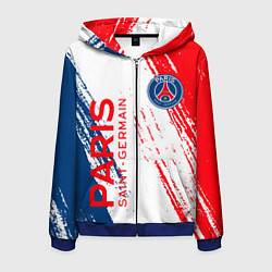 Толстовка 3D на молнии мужская ФК ПСЖ FC PSG PARIS SG, цвет: 3D-синий