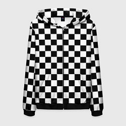 Толстовка 3D на молнии мужская Шахматист, цвет: 3D-черный