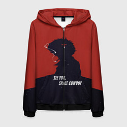 Толстовка 3D на молнии мужская Cowboy Bebop - Spike, цвет: 3D-черный