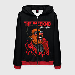 Толстовка 3D на молнии мужская The Weeknd - After Hours, цвет: 3D-красный