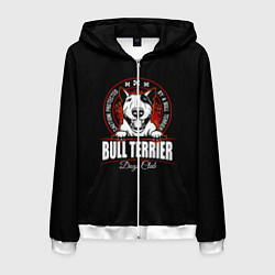 Мужская толстовка на молнии Бультерьер Bull Terrier