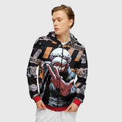 Толстовка 3D на молнии мужская Трафальгар Ло особо опасен, цвет: 3D-красный — фото 2