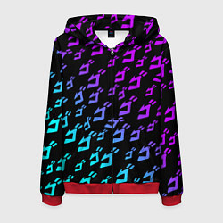 Мужская толстовка на молнии JOJOS BIZARRE ADVENTURE NEON PATTERN НЕОН УЗОР
