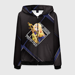 Толстовка 3D на молнии мужская Мастера меча онлайн, Алиса Цуберг, цвет: 3D-черный