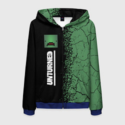 Толстовка 3D на молнии мужская UNTURNED Спрей По вертикали, цвет: 3D-синий