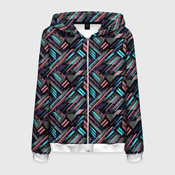 Толстовка 3D на молнии мужская Спорт Sport, цвет: 3D-белый