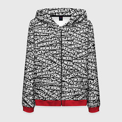 Толстовка 3D на молнии мужская ЯЖЕБАТЬ, цвет: 3D-красный