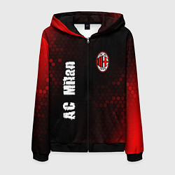 Толстовка 3D на молнии мужская AC MILAN AC Milan Графика, цвет: 3D-черный