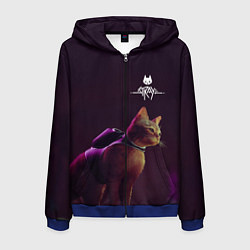 Мужская толстовка на молнии Stray: Wandering Cat