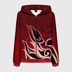 Толстовка 3D на молнии мужская ТОМА GENSHIN IMPACT, цвет: 3D-красный