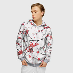 Толстовка 3D на молнии мужская Осенние деревья, цвет: 3D-меланж — фото 2