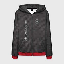 Мужская толстовка на молнии Mercedes карбоновые полосы