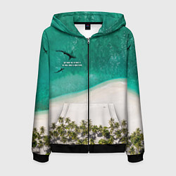 Толстовка 3D на молнии мужская He shark will be happy if the whole world is under, цвет: 3D-черный