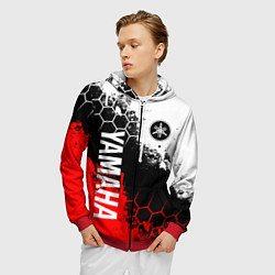 Толстовка 3D на молнии мужская YAMAHA - ЯМАХА, цвет: 3D-красный — фото 2