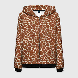 Мужская толстовка на молнии Шкура Жирафа - Giraffe