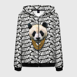 Толстовка 3D на молнии мужская Panda Look, цвет: 3D-черный