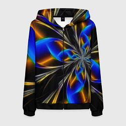 Толстовка 3D на молнии мужская Neon vanguard pattern Fashion 2023, цвет: 3D-черный