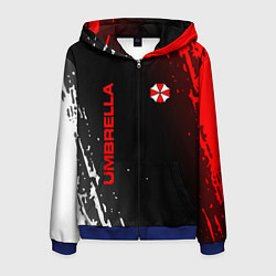 Толстовка 3D на молнии мужская Resident evil амбрелла, цвет: 3D-синий