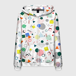 Мужская толстовка на молнии MULTICOLORED GEOMETRIC SHAPES