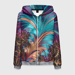 Мужская толстовка на молнии Floral composition Цветочная композиция