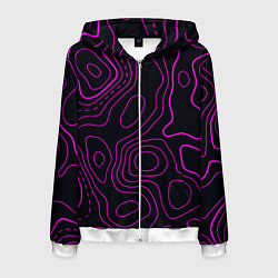 Мужская толстовка на молнии THE ILLUSION OF PURPLE LINES