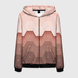 Мужская толстовка на молнии Hexagon Minimal