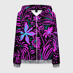 Толстовка 3D на молнии мужская Цветочная композиция Fashion trend, цвет: 3D-меланж