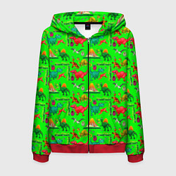 Мужская толстовка на молнии TEXTURE WITH DINOSAURS