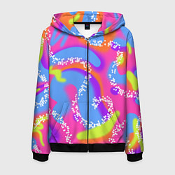 Толстовка 3D на молнии мужская Барби и Кен паттерн костюм, цвет: 3D-черный