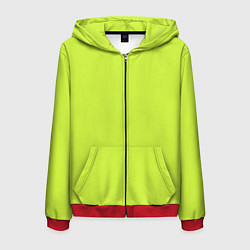 Толстовка 3D на молнии мужская Зеленый неон из фильма Барби, цвет: 3D-красный