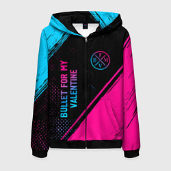 Мужская толстовка на молнии Bullet For My Valentine - neon gradient: символ и