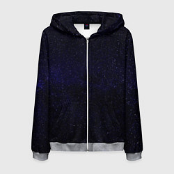 Толстовка 3D на молнии мужская Молчаливые космические дали, цвет: 3D-меланж