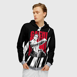 Толстовка 3D на молнии мужская Guchi-muchi Billy Herrington, цвет: 3D-меланж — фото 2