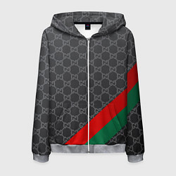 Толстовка 3D на молнии мужская В стиле gucci, цвет: 3D-меланж