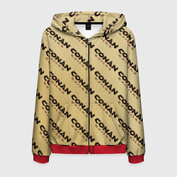 Толстовка 3D на молнии мужская Конан эксайлс узор, цвет: 3D-красный