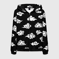 Мужская толстовка на молнии Белые японские облака