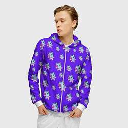 Толстовка 3D на молнии мужская BT21 Mang pattern BTS, цвет: 3D-белый — фото 2