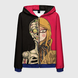 Толстовка 3D на молнии мужская M3GAN vs ANDROID, цвет: 3D-синий