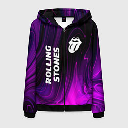 Мужская толстовка на молнии Rolling Stones violet plasma