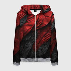 Мужская толстовка на молнии Red black texture