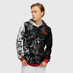 Толстовка 3D на молнии мужская Граффити абстрактный рисунок, цвет: 3D-красный — фото 2