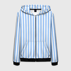 Толстовка 3D на молнии мужская Полосатый морской, цвет: 3D-черный