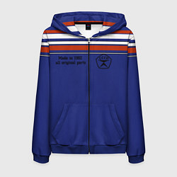 Толстовка 3D на молнии мужская Made in 1982, цвет: 3D-синий