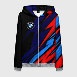 Мужская толстовка на молнии BMW - m colors and black