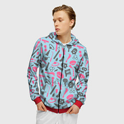 Толстовка 3D на молнии мужская БДСМ - игрушки, цвет: 3D-красный — фото 2