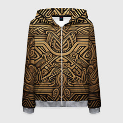 Мужская толстовка на молнии Орнамент в стиле викингов