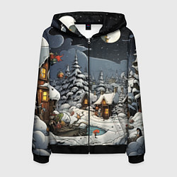 Мужская толстовка на молнии Волшебство новогодней ночи